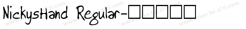 NickysHand Regular字体转换